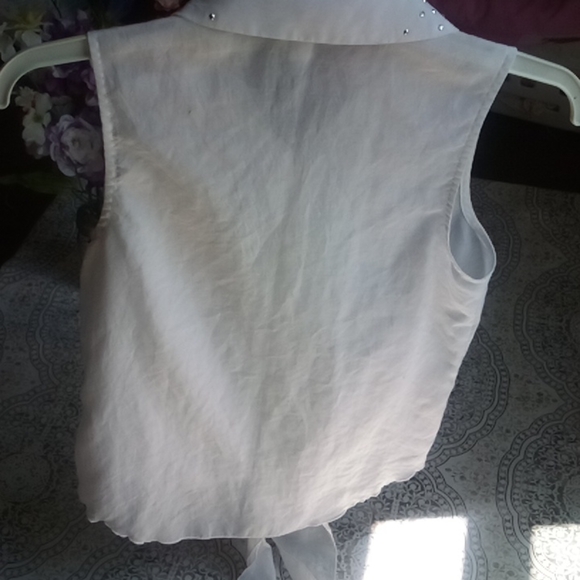 SHEER sleeveless sparkle top - Picture 6 of 11